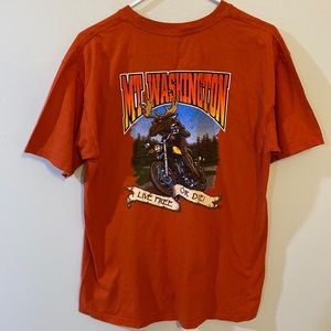 MT Washington Live Free or Die T-Shirt M Orange Moose